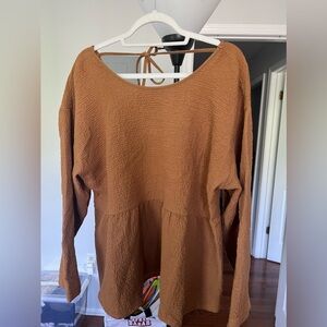 Madewell Peplum Open Back Top